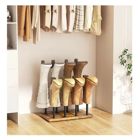 pickpiff Cedar Ball End Boot Rack 4-Pair Shoe Organizer. NEW - Picture 2 of 9